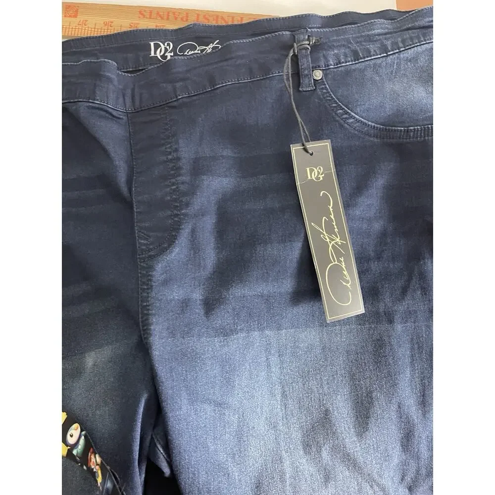 DG2 By‎ Diane Gilman Stretch Jeggings Petite Jean Pants Blue Denim Size 4XP